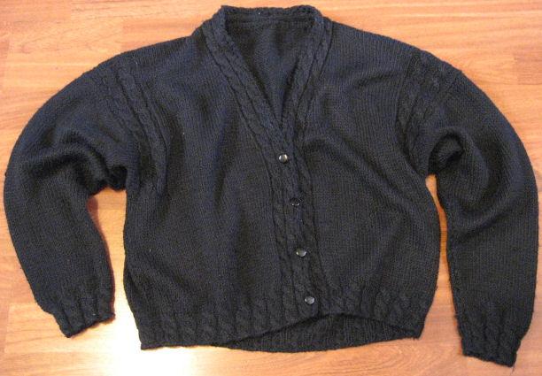 Chaqueta artesanal de entretiempo negro liso