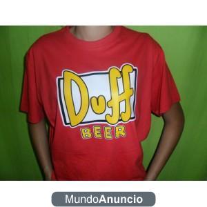 camiseta cerveza duff regalo los simpson transfer de tinta vinilo