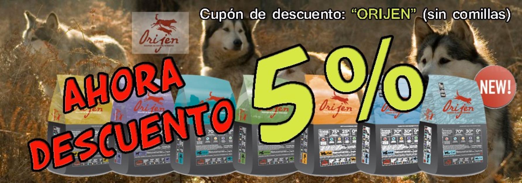 Pienso Orijen 5% de Descuento