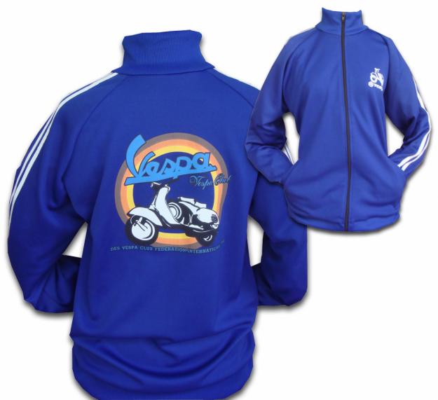 SUDADERA VESPA CIRCULO AZUL BLANCO