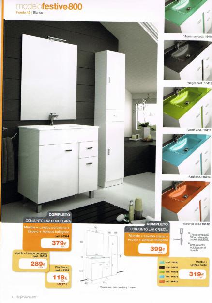 OFERTA ESPECIAL EN VENTA DE MUEBLES DE BAÑO ECONOMICOS