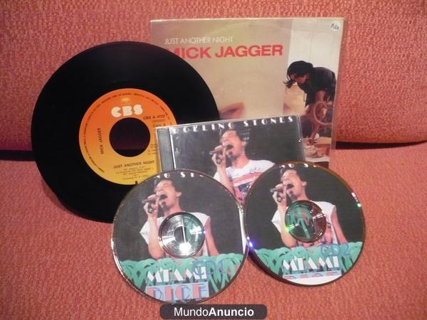 LOTE ROLLING STONES/MICK JAGGER SINGLE+DOBLE CD DE REGALO