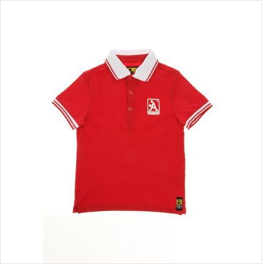 Polo a-style rojo para niño talla: 10 años 