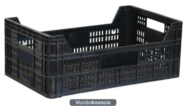 Caja Plastica Agricola 30x50x19 Usada negra