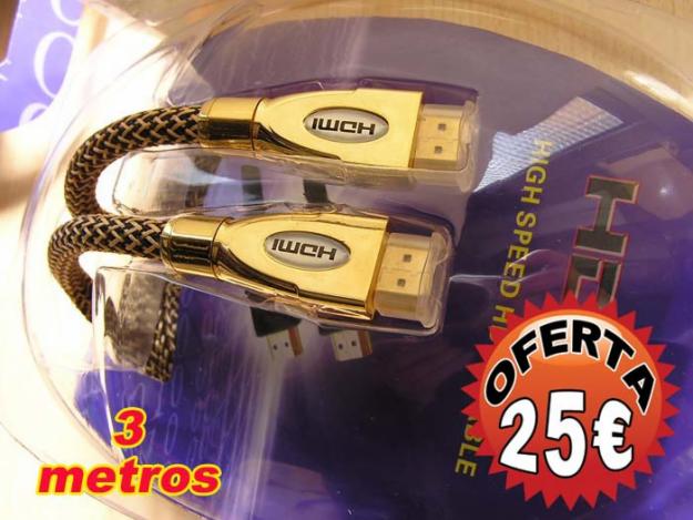 HDMI Cable de Calidad Suprema, longitud 3 metros nuevo