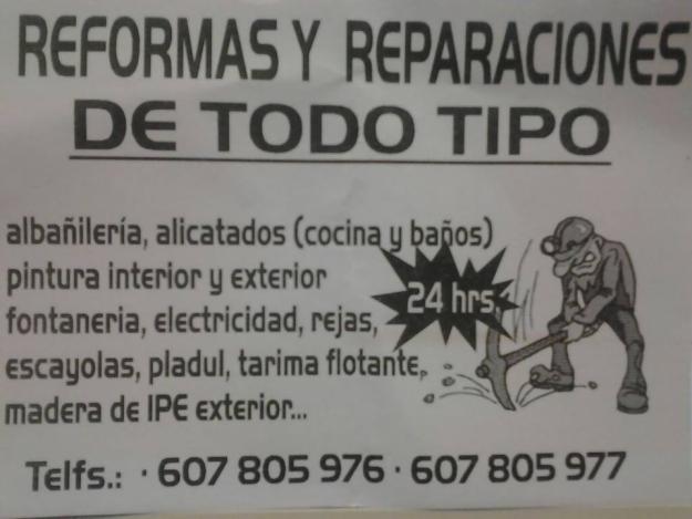 Reparaciones y reformas DE TODO TIPO 24h