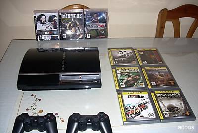 PLAYSTATION 3 80GB+2MANDOS+MUCHOS EXTRAS+REGALO.