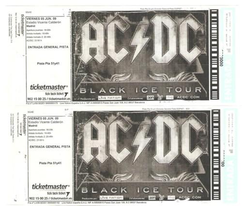 ENTRADAS AC/DC MADRID 5 DE JUNIO