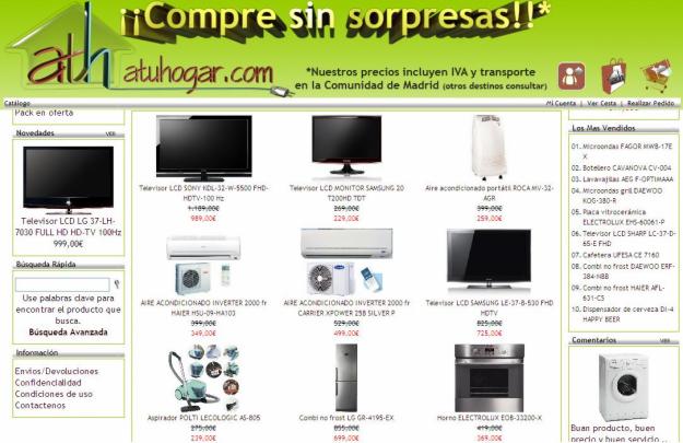 venta de electrodomesticos on line Madrid