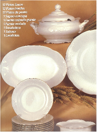 VAJILLA DE PORCELANA 83 PZ