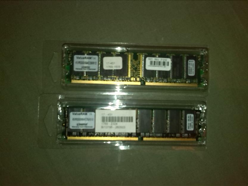 2 modulos de mem. ram kingston ddr 512