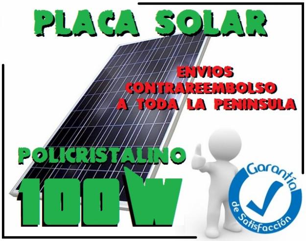 Placa Solar Nueva de 100w Modulo Solar Policristalino en 105€.