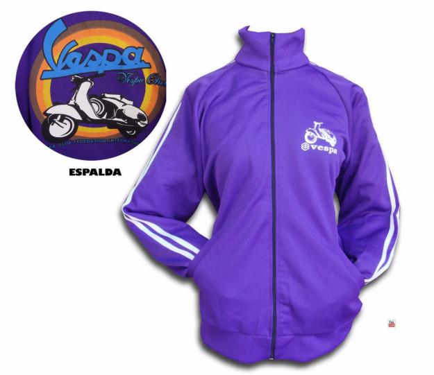 SUDADERA VESPA CIRCULO MORADO BLANCO