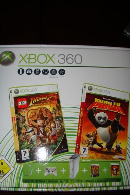 Xbox360 60GB con 3juegos y otro mando wireless