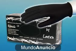 Guantes desechables Látex negro