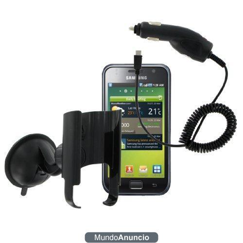 Kit - Soporte de coche con ventosa y cargador para Samsung Galaxy S