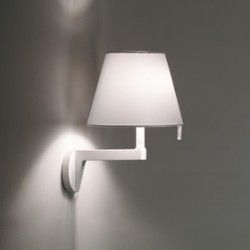 Artemide Melampo Parete - Aplique estructura y difusor gris aluminio con interruptor - iLamparas.com