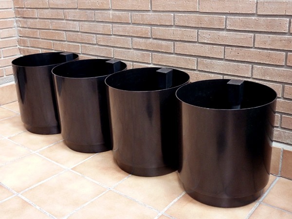 4 macetas/jardineras grandes con autorriego  (Centroflor Miami con reserva de agua, 35 cm)