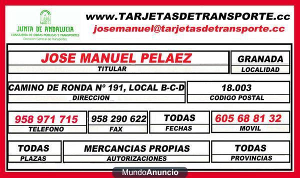 TARJETA DE TRANSPORTE BLANCA