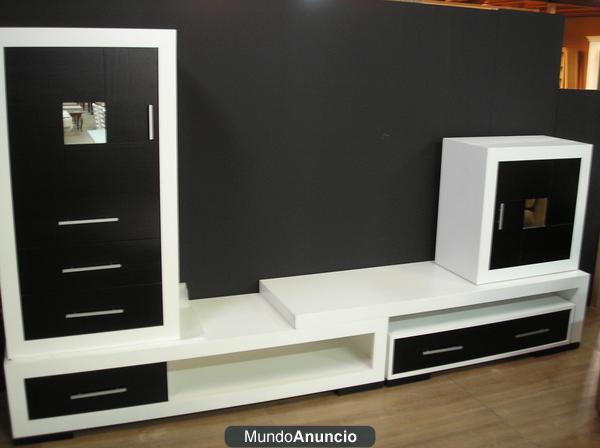 VENDO MUEBLE DE SALON MODERNO (BCO & WENGUE)