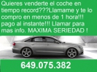 No mal vendas tu coche! compro coches !pago en el acto! rapidez!!!!!!!!! - mejor precio | unprecio.es