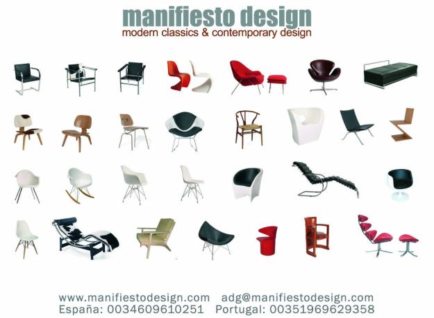 LIQUIDACION DE STOCK DE MUEBLES DE DISEÑO, LE COURBUSIER, JACOBSEN, EAMES, VAN DER ROHE...