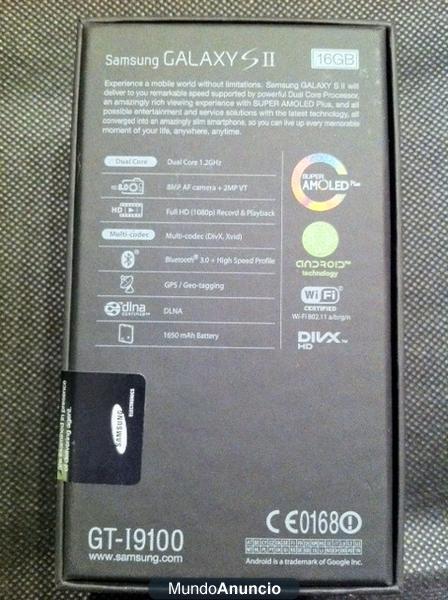 VENDO SAMSUNG GALAXY S II - NUEVO | LIBRE | CON GARANTIA | PRECINTADO