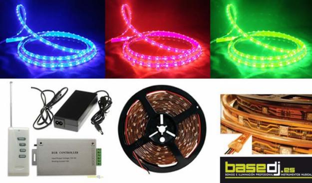 KIT CINTA DE LED RGB BASEDJ 5m. PARA INTERIOR