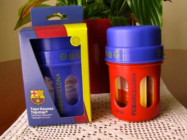 TAPATAP ® recipiente plástico para Conservar bebidas de Lata del BARÇA, F.C. Barcelona