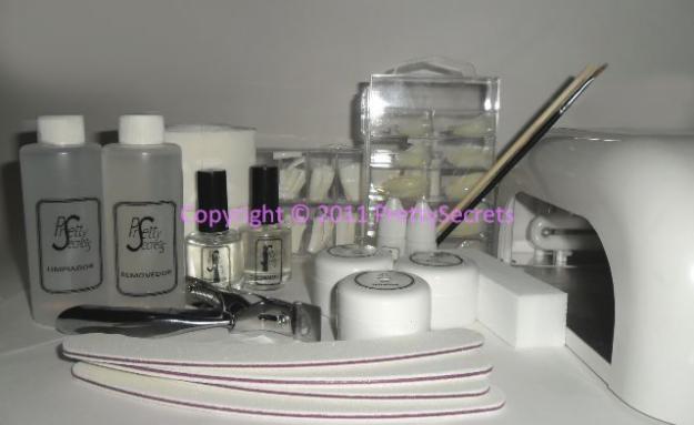 kit gel profesional Pretty Secrets lampara u.v 36w 365nm