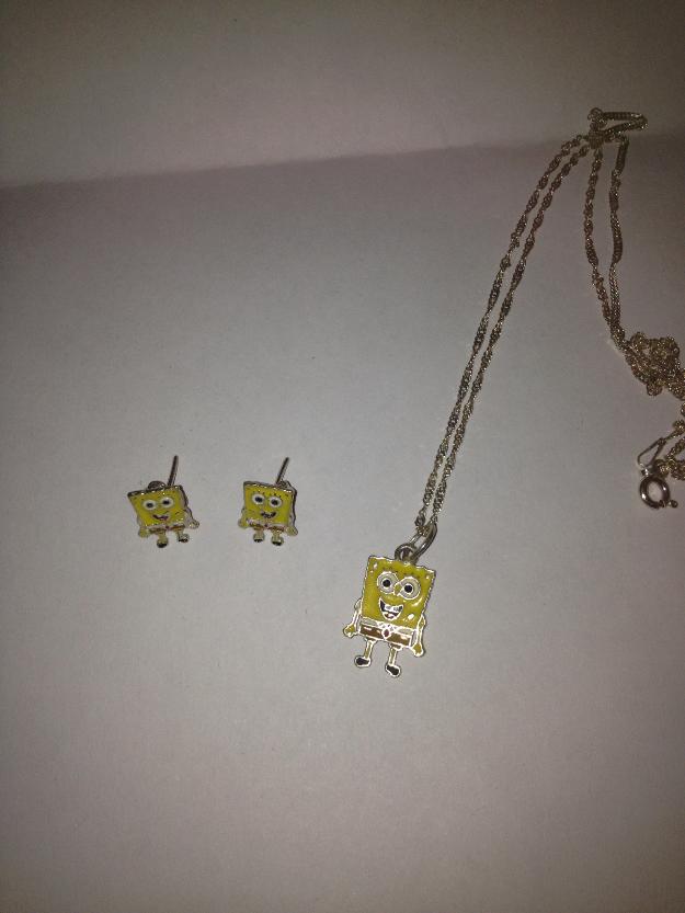 Collar y pendientes bob esponja