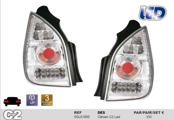 PILOTOS TIPO LED CITROEN C2 2003-UP 3P