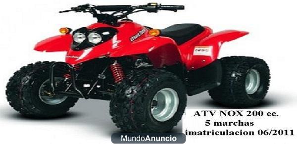 QUAD ATV NOX 200 cc 5 MARCHAS AÑO 2011 ROJO