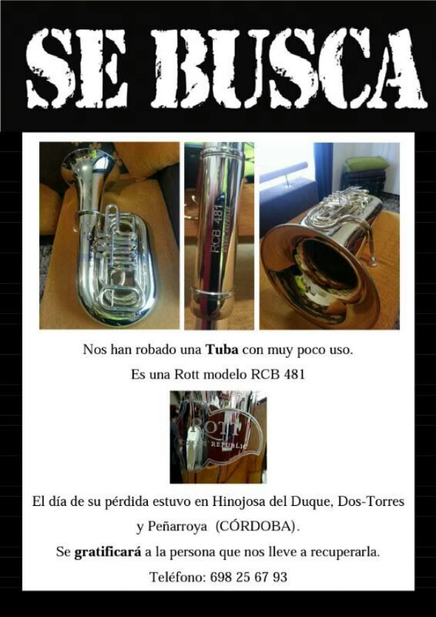 Tuba robada rott 4/4 rcb 481