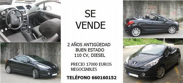 vendo Peugeot 2007 cc negro