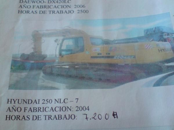 HYUNDAY 250 NLC-7 AÃO 2004 7200 horas 85000