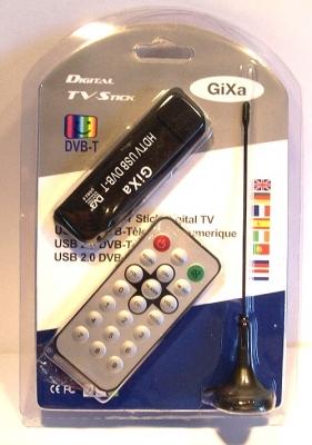 USB 2.0 Memory Stick DVB-T + Radio FM, con antena, control remoto