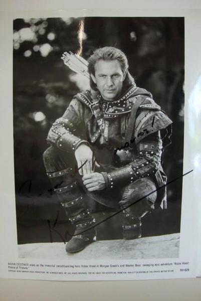 Autografo original Kevin Costner