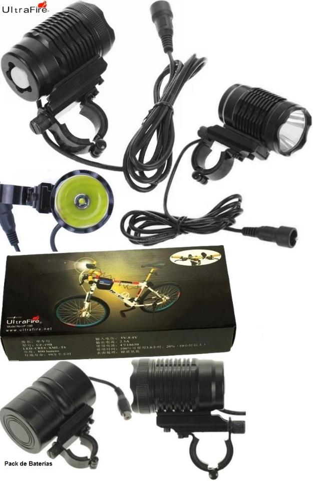 Linterna Bici UltraFire UF-19 1000Lumenes www.ledtron.es