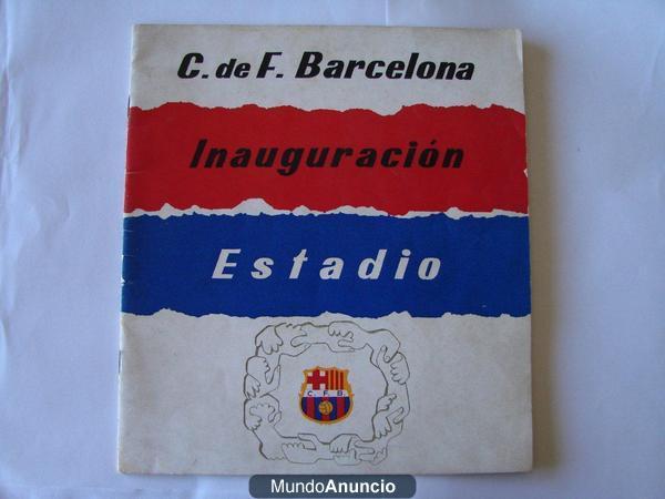 F.C.B. DOCUMENTACION HISTORICA ORIGINAL INAUGURACION ESTADIO  DEL  F. C. BARCELONA AÑO 1957