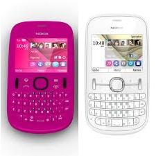 Nokia - asha 201 blaco y rosa libres