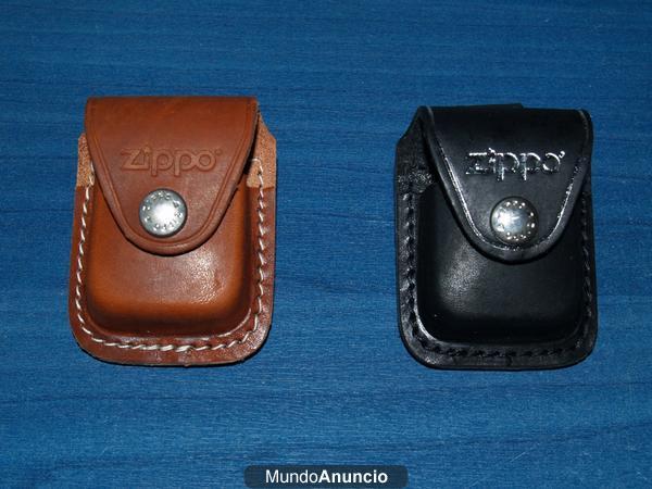 FUNDA ZIPPO MARRON O NEGRA NUEVA