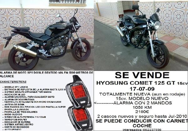 vendo moto HYOSUNG COMET totalmente nueva 1 mes de uso