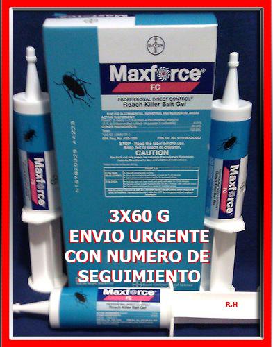 3 tubos maxforce fc roach bait gel w/fipronil one 3x60g