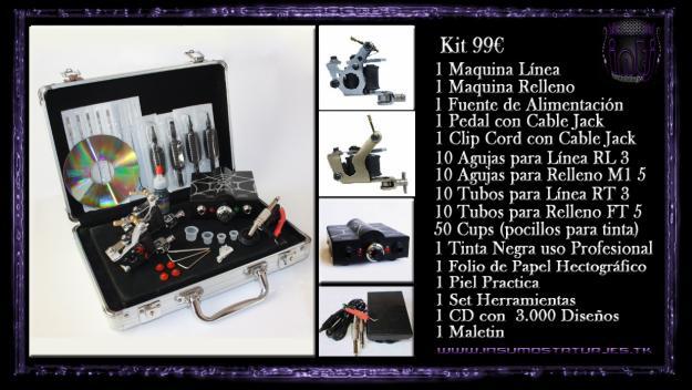 Kit para tatuajes 99 euros 2 maquinas y todo lo necesario para tatuar