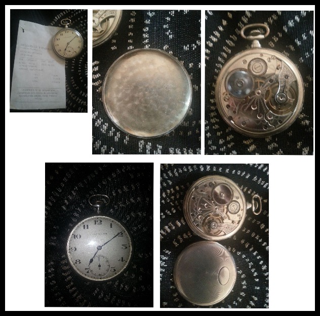 Antiguo reloj de bolsillo de plata. marca usso. con garantía de 6 meses.