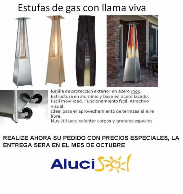 Estufa para terrazas de gas (Alucisol)