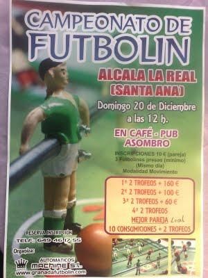 CAMPEONATO DE FUTBOLIN EN ALCALA LA REAL