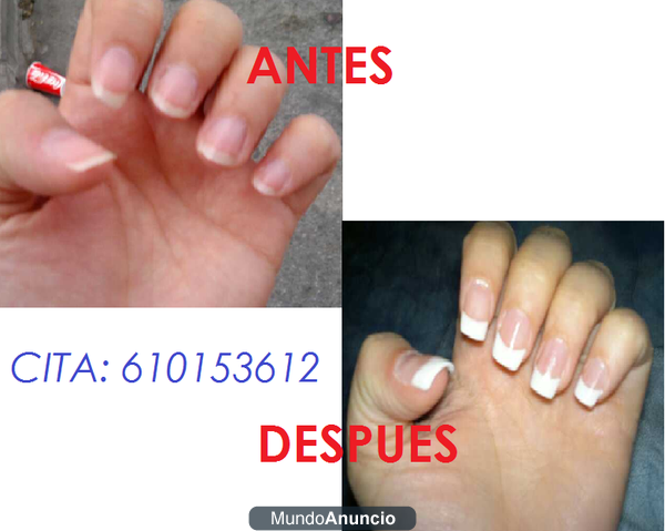 ACRILICO&GEL, UÑAS DE GEL Y PORCELANA  20€