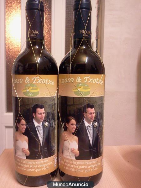 botellas de vino personalizadas para bodas bautizos comuniones etc